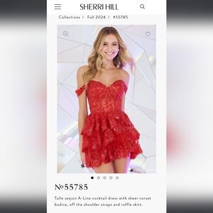 Sherri Hill cupcake style pink formal dress size S